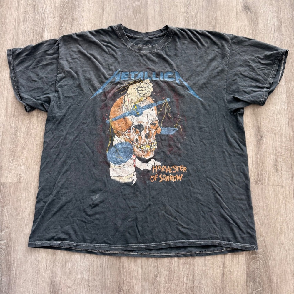 Metallica Harvester of Sorrow 1988 Tour modern T-Shirt Mens XL Faded Black